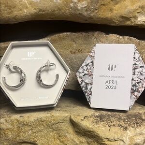 Elegant Bomb Party Rhodium Plating Hoops